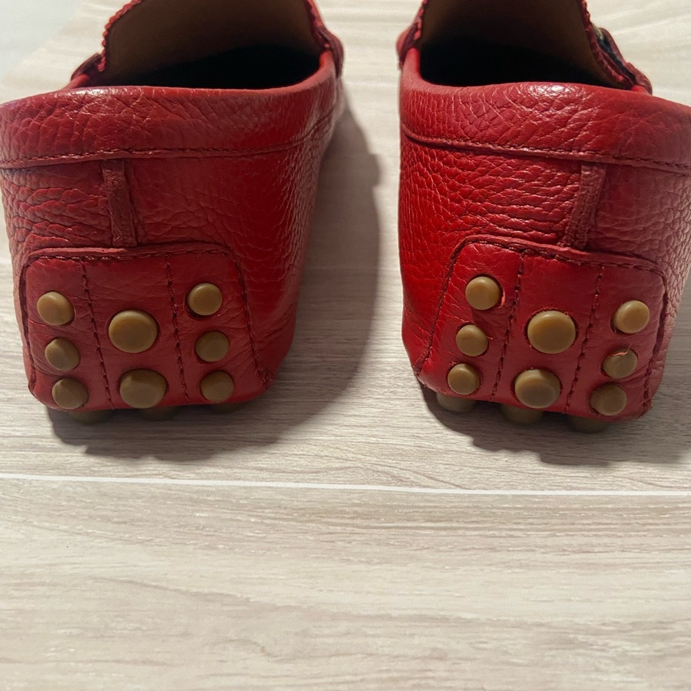 Gucci Red Leather Horsebit Drivers - Picture 4 of 16